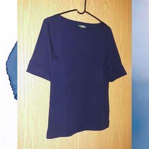 Ralph Lauren stretch boatneck top